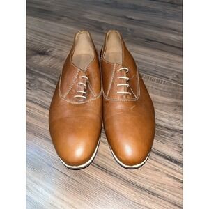 heschung womans leather shoe brown Size 6 Flat Comfort Shoes Same Day Shipping